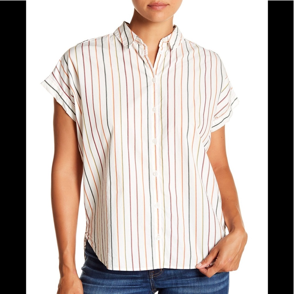 Madewell
Central Sadie Multi-Stripe Shirt Sz M